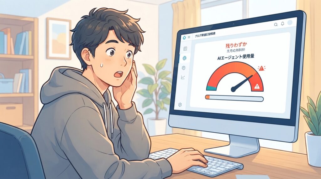 Codexを使って想定以上に使用量を消費し驚く男性
